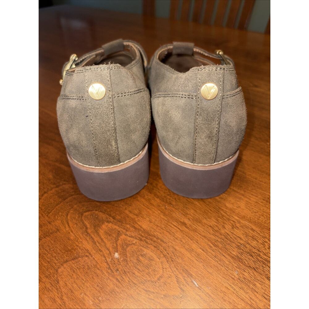 Vionic Carmen Mary Jane Shoes Women 8.5 Brown /Olive Green Suede Earthy Comfort - Picture 6 of 6